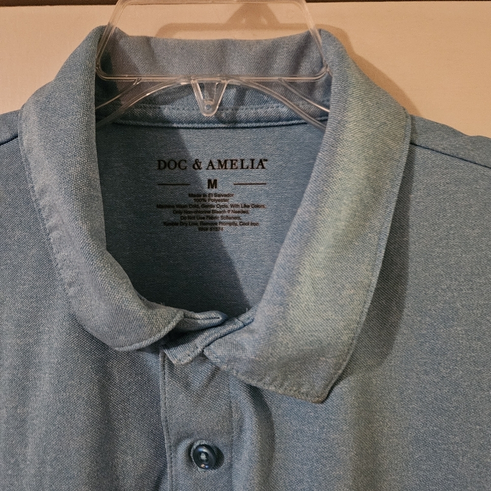 Doc & Amelia Blue Size Medium 2 Button Polo Shirt - image 2